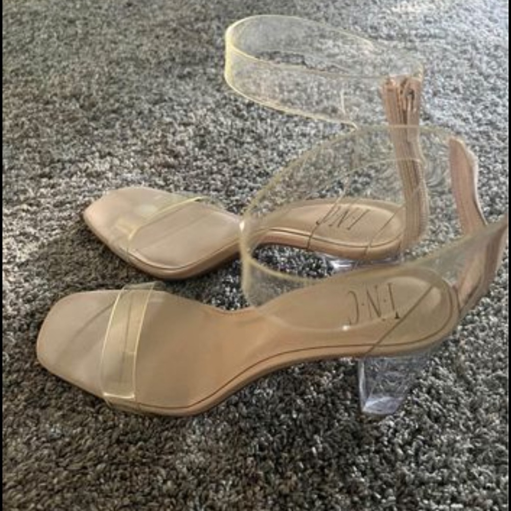 Clear Block Heels